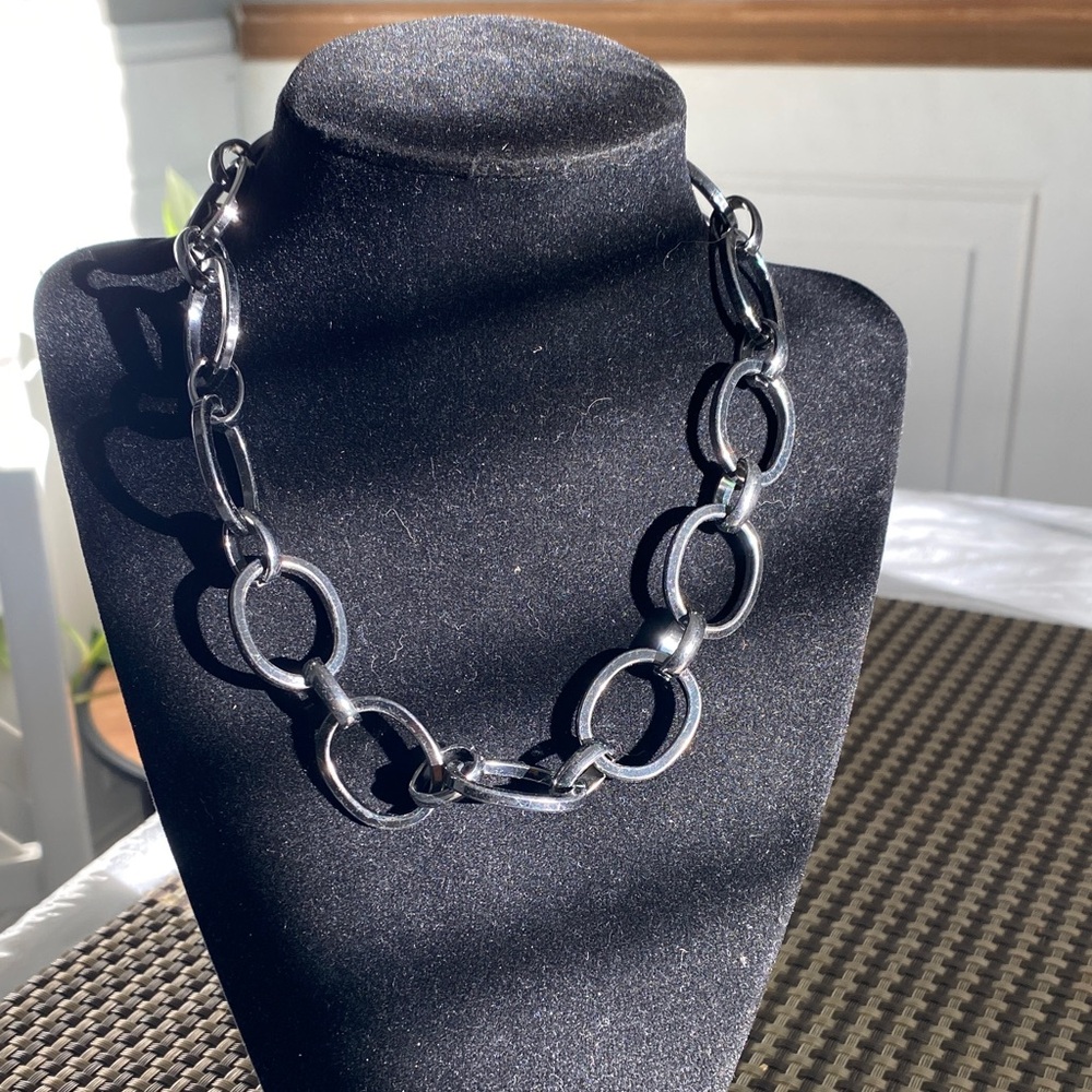 paparazzi Polished Silver Link Necklace